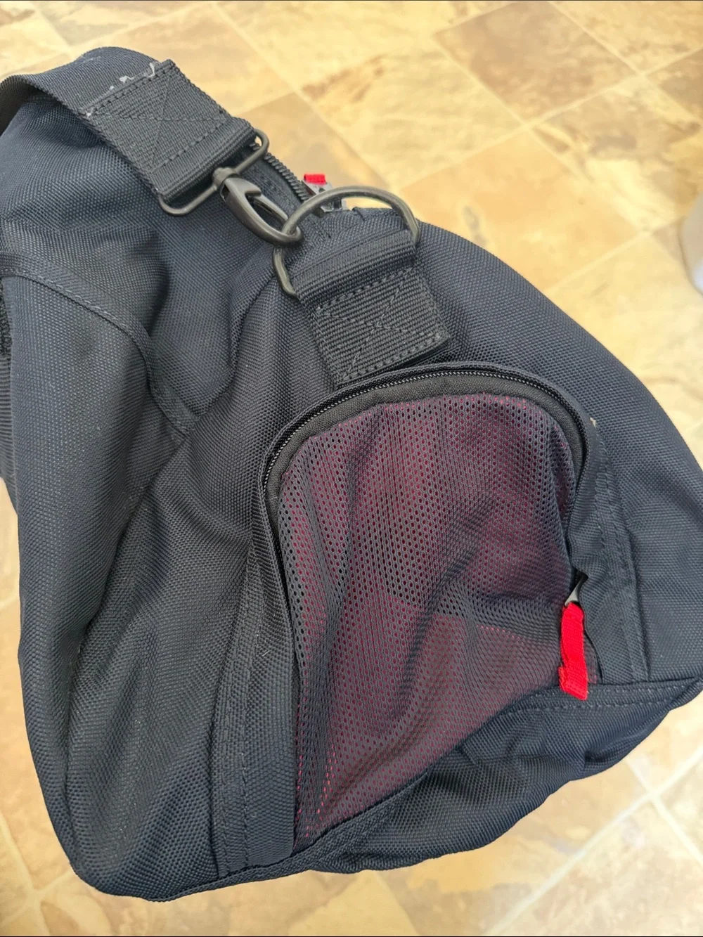 NEW Abercrombie & Fitch NAVY Duffel Bag carry on LUGGAGE GYM DUFFLE BACKPACK NWT